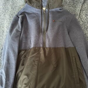 Champion Men's Gray and Brown Windbreaker